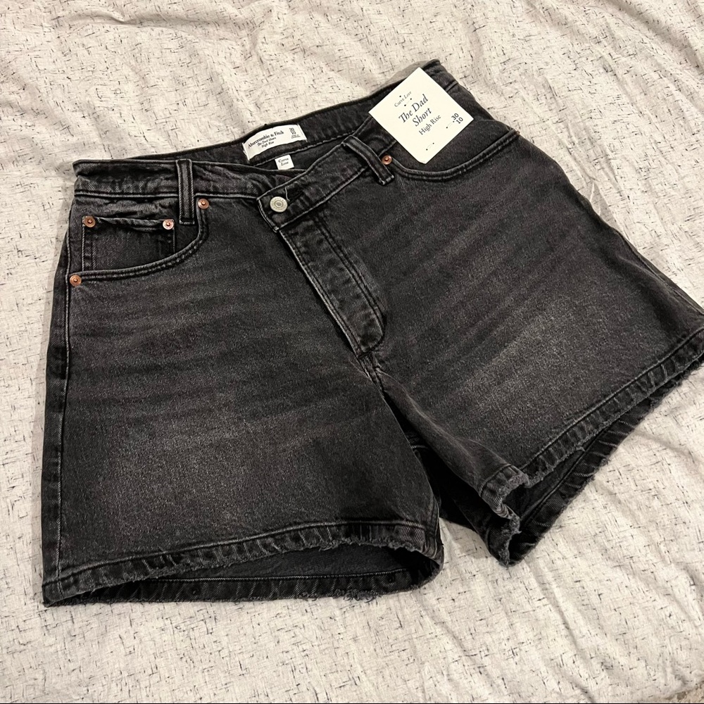 Abercrombie & Fitch HR Dad Shorts - Black